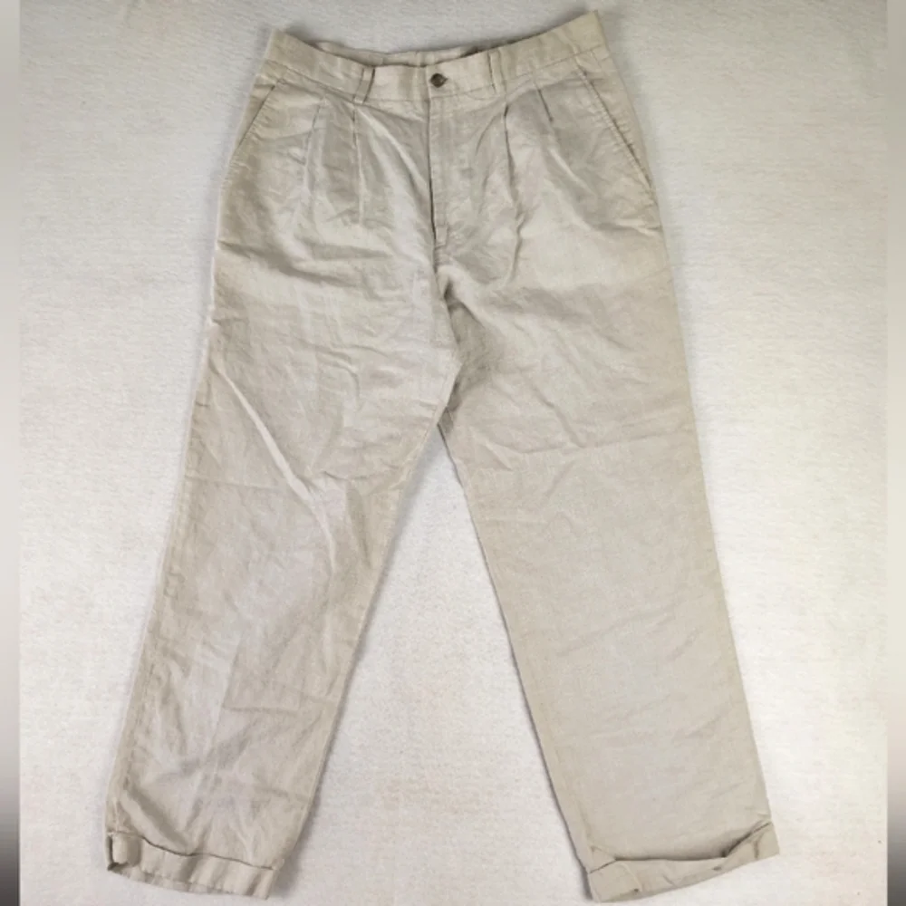 Men's Claiborne Line Trouser Pants In Natural Size 34x30
